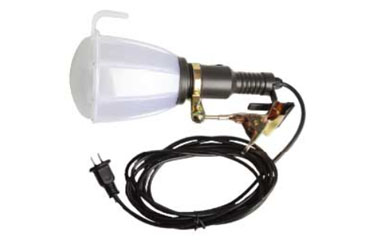 屋内・外作業用LEDクリップライト 5mコード付 (全方360度/クリップ型)(100/200V兼用)(カメダデンキ)